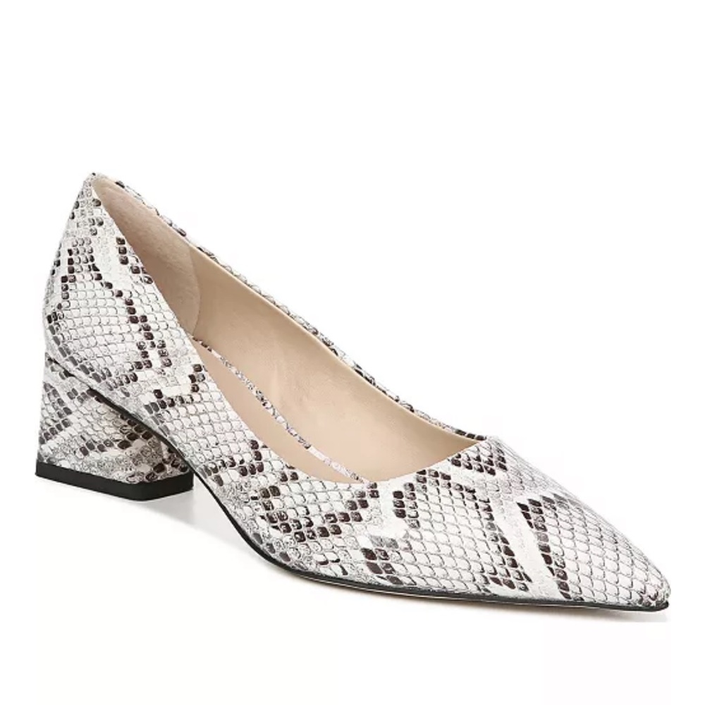 NEW $140 Franco Sarto | Romi Snake Leather Pointed toe heel pumps women size 7